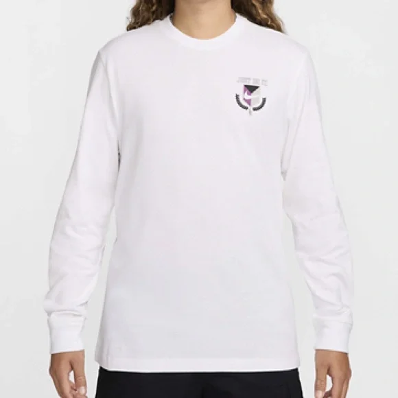 MENS Nike NSW LS T-Shirt JUST DO IT Long Sleeve 100% Cotton Size Large - Picture 1 of 5